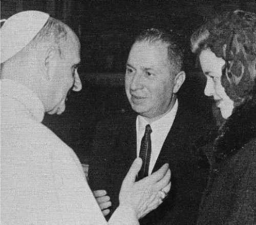 Dr. Adler and Mrs. Adler meeting Pope Paul VI
